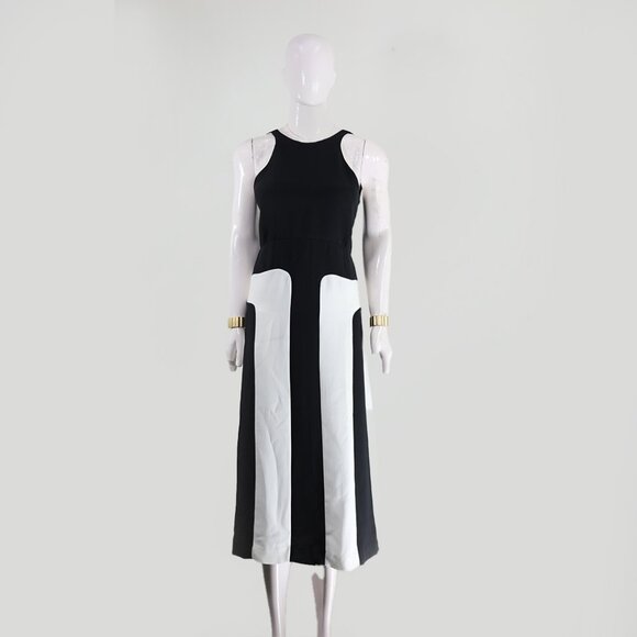 Monochrome Sleeveless Paneled Midi Dress & Other Stories - Picture 1 of 5